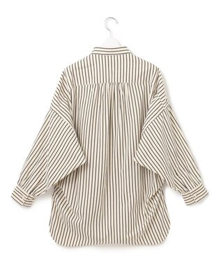 J.PRESS YORK STREET 【WOMEN】コットンタイプライター バックドレープブラウス ブラック系1