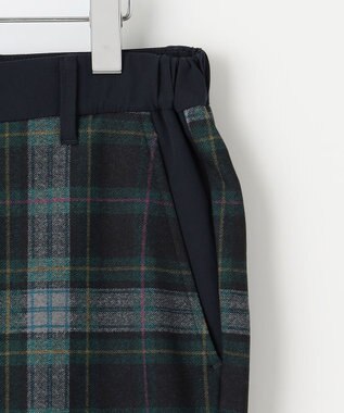 23区GOLF 【MEN】【ストレッチ】チェック柄プリント パンツ ダークグリーン系3