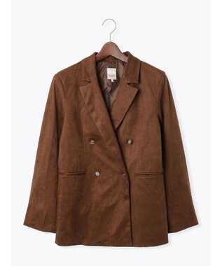 Te chichi ダブルブレストジャケット(セットアップ可)《2025Autumn catalog vol.2 item》 ブラウン