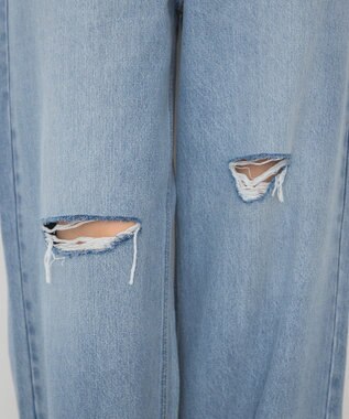 AMERICAN HOLIC ダメージワイドデニム Light Indigo