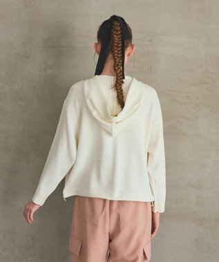 GRACE CONTINENTAL ニットフーディブルゾン ホワイト