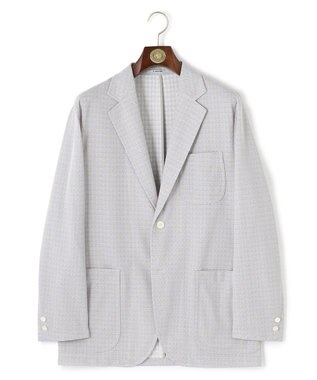 J.PRESS MEN シャツの軽快さ×ジャケットの上品さ【 盛夏対応 / 軽量 / 洗える / 高通気性】千鳥レース サマージャケット ライトグレー系