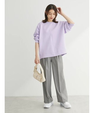 Green Parks クルーネックダンボールプルオーバー Purple