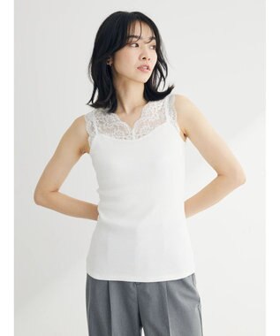 Green Parks レースタンクトップ