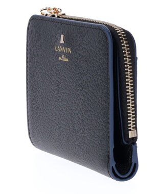 LANVIN en Bleu リム 二つ折りコンパクト財布 ブラック