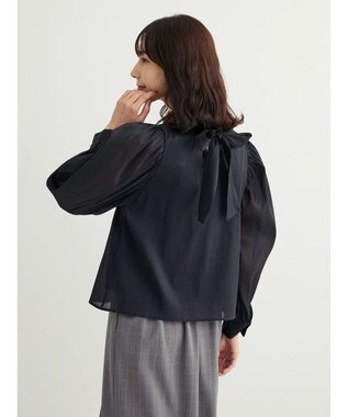 Green Parks ・ＥＬＥＮＣＡＲＥ　ＤＵＥ　バックリボンブラウス Black