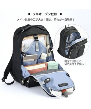 ACE BAGS & LUGGAGE W&.Day/Night ミュッケ オーガナイズドリュック A4サイズ 14.0インチPC収納 大容量 15576 ダブルアンドデイナイト ブラック