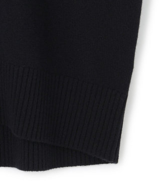 ICB L ソフトカシミヤミックス インターシャ ハイネックニット ロイヤルブルー系