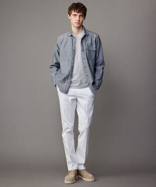 JOSEPH ABBOUD 【ウエストも伸びる！・新色追加】オーガニックストレッチパンツ ホワイト系