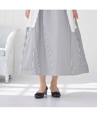 Riz raffinee <Riz raffinee>ドレープデザインモチーフパンプス ネイビーメタリック