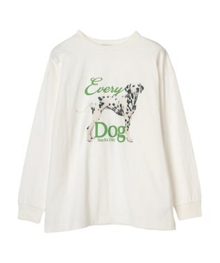 earth music&ecology アソートアニマルプリントロンＴｅｅ Green