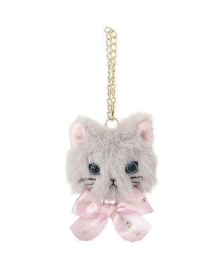 Maison de FLEUR ねこフェイスチャーム Light Gray