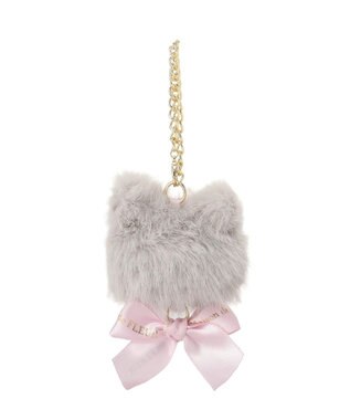 Maison de FLEUR ねこフェイスチャーム Light Gray