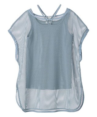 earth music&ecology ＳＥＴ２点メッシュプルオーバー＋タンクトップ Ivory