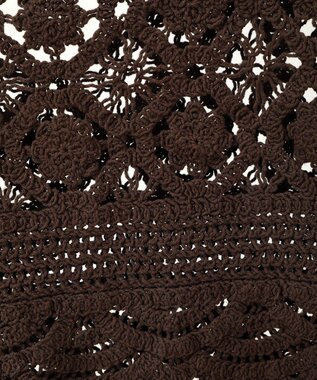 earth music&ecology ＳＥＴ２点　クロシェキャミ＋ノースリーブプルオーバー Brown