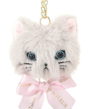 Maison de FLEUR ねこフェイスチャーム Light Gray