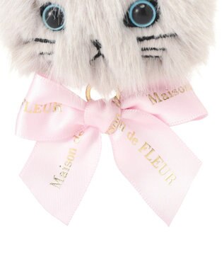 Maison de FLEUR ねこフェイスチャーム Light Gray