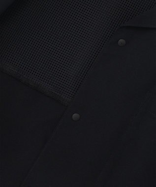 PW CIRCULUS 【MEN】【ストレッチ / 通気性】ロゴ オープンカラー シャツ ブラック系