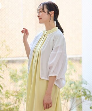 【洗濯機可】シアーランタンスリーブブルゾン