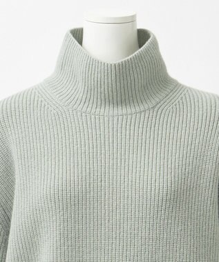 23区 S 【R(アール)】マイクロンメリノウール スタンドネック ニット オリーブ系