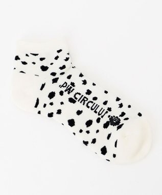 PW CIRCULUS 【MEN】【土踏まずをサポート】ロゴ ショートソックス ダルメシアン