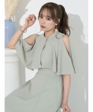 earth music&ecology ＳＥＴ２点ケープ＋キャミワンピース Black