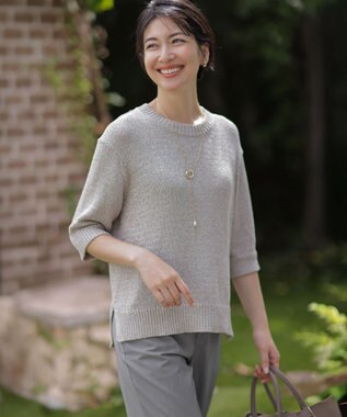 J.PRESS LADIES STARFALL ラメ ニット シャンパン系