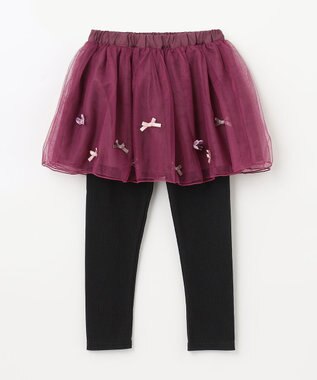 ANY KIDS チュールスカッツ ボルドー×ブラック