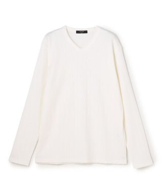 JOSEPH HOMME テックリブジャージー　Vネックカットソー ホワイト系