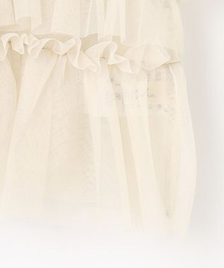 ANY SIS 【Lily Calin】チュールフリルトップス×ドレスセット ブラック×アイボリー