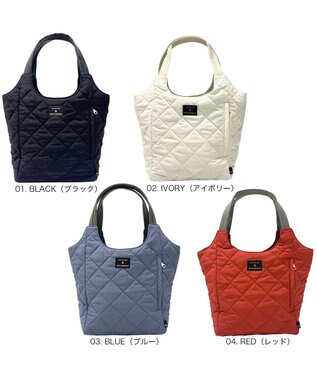 ROOTOTE 3674【仕切り+自立+撥水】LT.ラウンド.パルーティ.キルト-D 01：ブラック