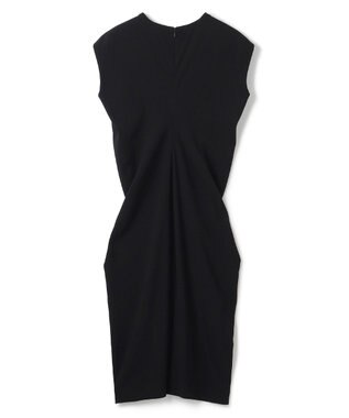 BEIGE， 【L-size】CINDY / Vネックドレス Black