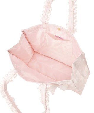 Maison de FLEUR レースリボンフリルハンドルスクエアトートMバッグ Light Pink