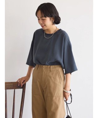 AMERICAN HOLIC 接触冷感　衿リブブラウソー Charcoal Gray