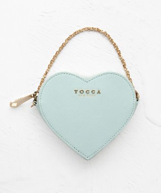 TOCCA 【八木アリサさん着用】WISH IN HEART CHARM POUCH チャームポーチ スカイブルー系