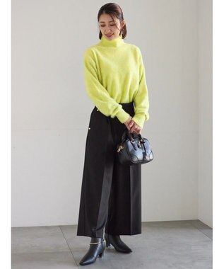 Te chichi ツイーディーワイドクロップトパンツ ブラック