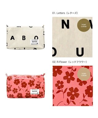 ROOTOTE 3528【ルートート】WR.ポーチ.ラミネート-V 01：レターズ