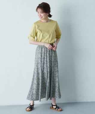 ANY 【接触冷感】シルケットスムース タックスリーブトップス ライム