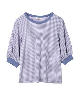 earth music&ecology ギンガムパフＴＥＥ Lavender