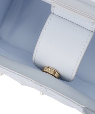 Maison de FLEUR パールビジューキルティングスクエアショルダー Light Blue