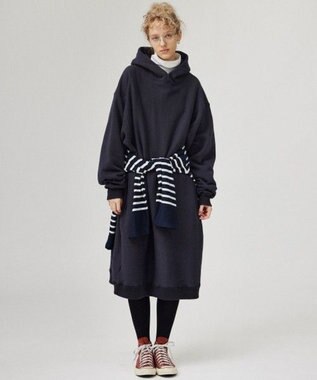 LENO ONE PIECE HOODIE 《FRENCH TERRY》ワンピースフーディ/パーカー NAVY