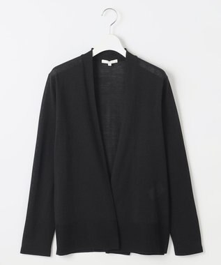 自由区 【接触冷感・UVケア・洗える】ファンクショナル カーディガン ブラック