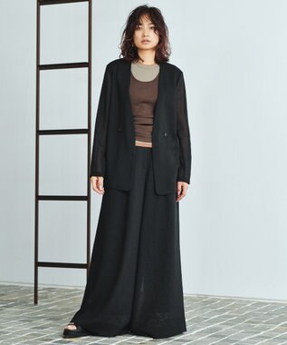 ICB 【一部カラーのみ接触冷感・洗える】UnleashLite タックパンツ ブラックメッシュ系