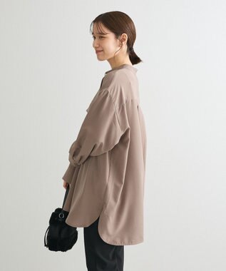 Green Parks ・ＥＬＥＮＣＡＲＥ　ＤＵＥ　イロイロ釦シャツチュニック Gray Beige