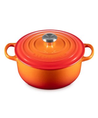 YAMATO テーブル＆キッチン 【ル・クルーゼ】シグニチャー ココット・ロンド 20cm  オレンジ レッド
