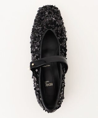 BEIGE， 【好評につき追加生産決定！・一部店舗限定】HENRI EN VARGO / MATHILDE スパンコールメリージェーン Black