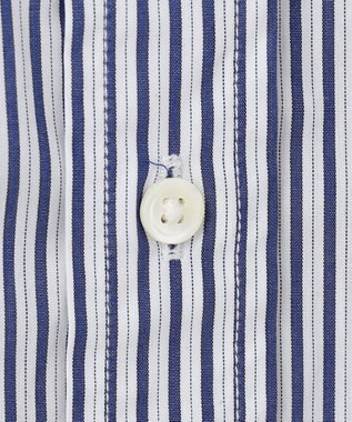 J.PRESS MEN ポプリンマルチストライプ バンドカラーシャツ ネイビー系1
