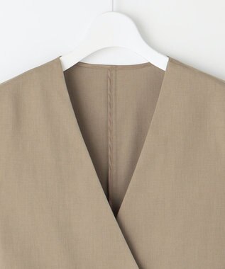 自由区 L 【カタログ掲載・洗える】テクニカルストレッチオックス ジレ ダークサンド