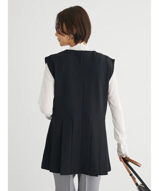 Green Parks ・Ｐｅｔｉｔ　Ｆｌｅｕｒ　サイドプリーツベスト Black