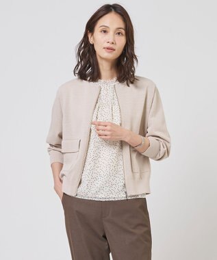 J.PRESS LADIES S LINEN COTTON BLEND ニット ブルゾン